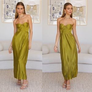 NWT Hello Molly | Chase the Blues Midi Dress Green Size 8